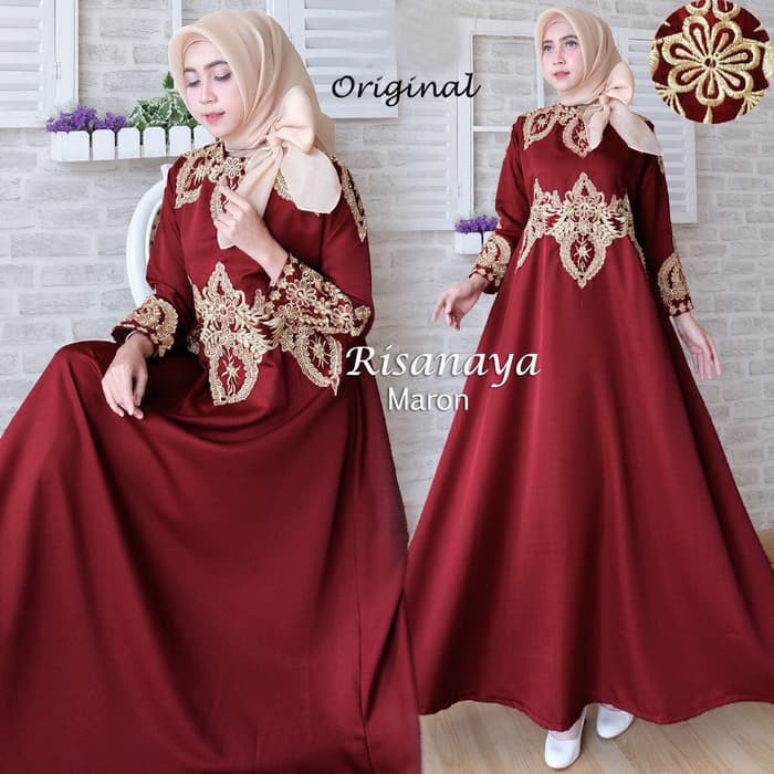 Promo Baju  Busana Muslim Wanita Gamis  Syari Pesta  Risnaya 