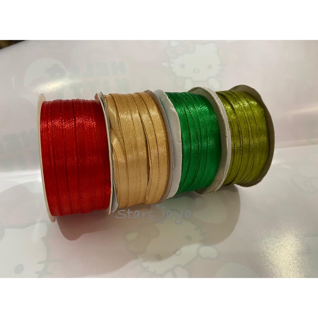 

Pita Satin Kecil, Pita 1/8" inch, Pita 0.25 cm, Pita Hias Kecil