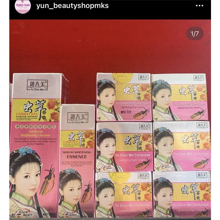 yu chun mei paket cream glowing sudah bpom original