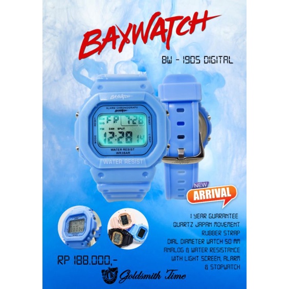 Jam Tangan Baywatch 1905 Digital Blue