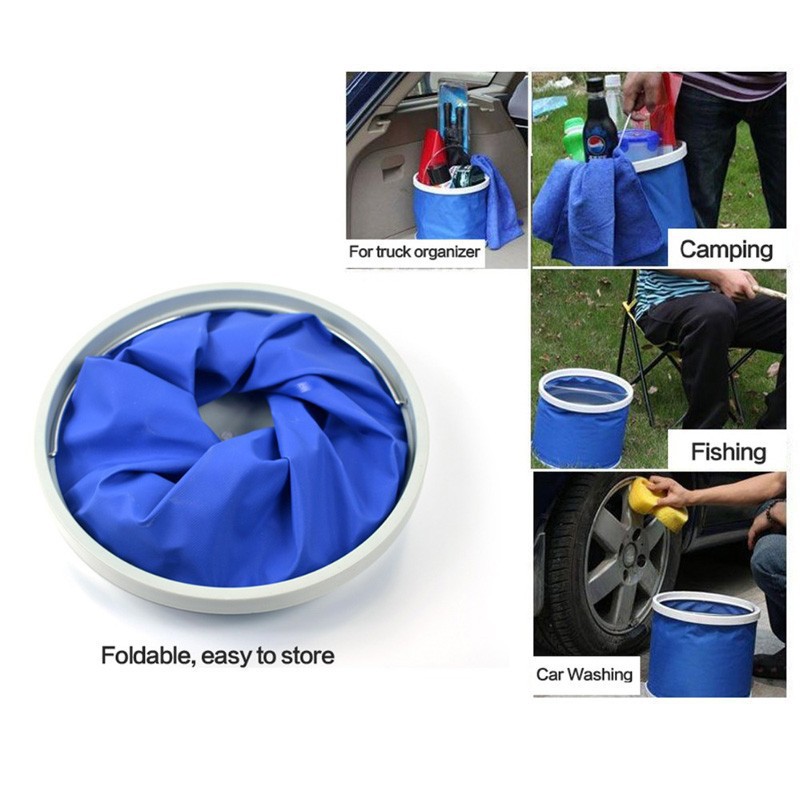 Folding Bucket Fishing Waterproof Pail 11L / Ember Lipat - Blue