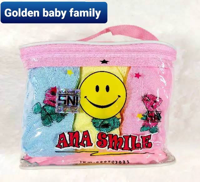12 Pcs - HAPPY TAS | celana pop Ana Smile berkualitas | kado bayi | pakaian pop bayi