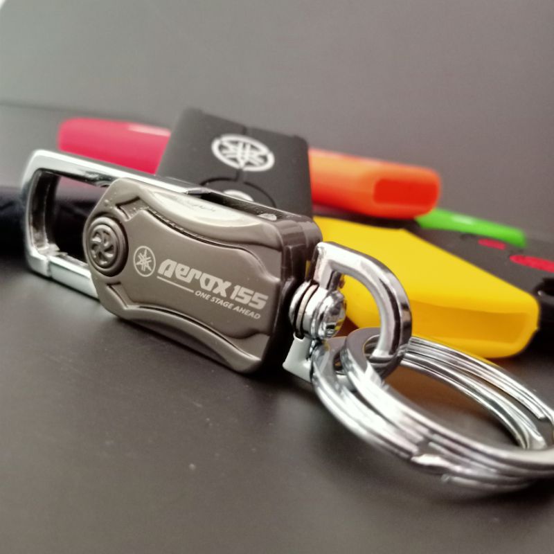 Gantungan kunci kulit sarung remote keyless motor yamaha aerox 155-6