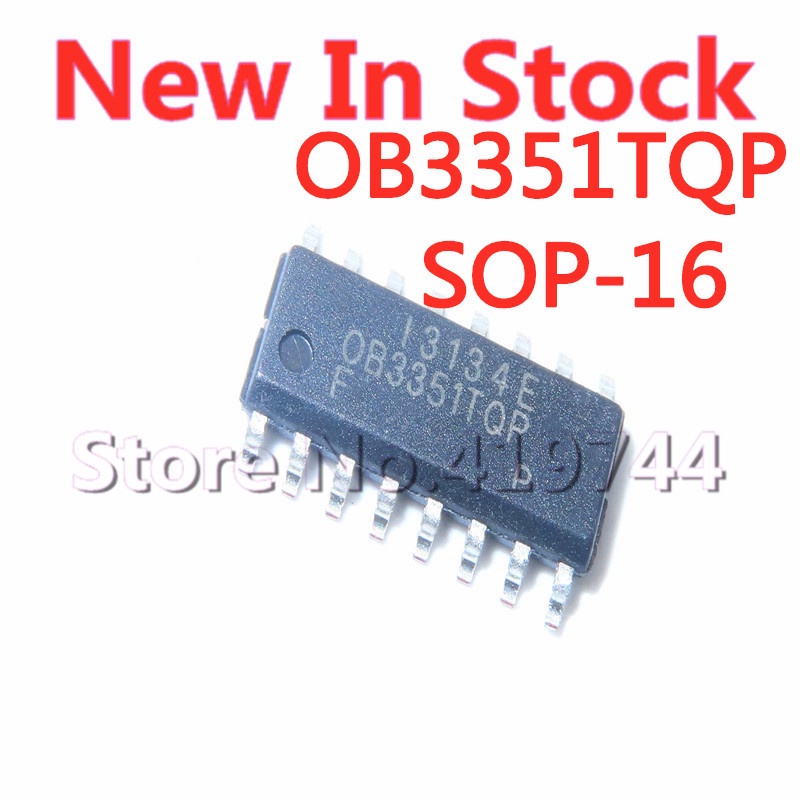 50pcs / LOT Sparepart Komponen Elektronik chip IC OB3351TQP OB3351 SOP-16 SMD power management