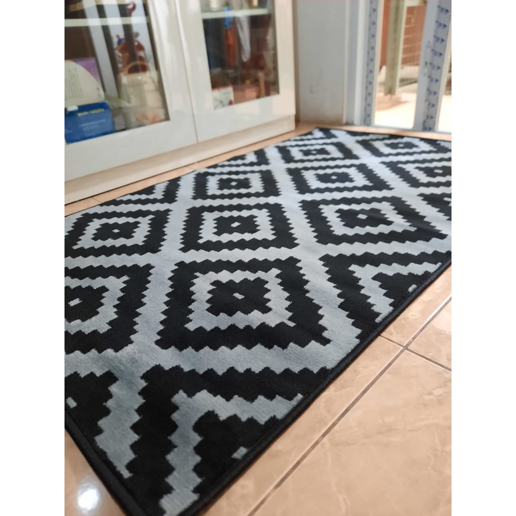 MAROC Karpet Lantai 100x150 Midnight Monokrom - MIDNIGHT 06-6