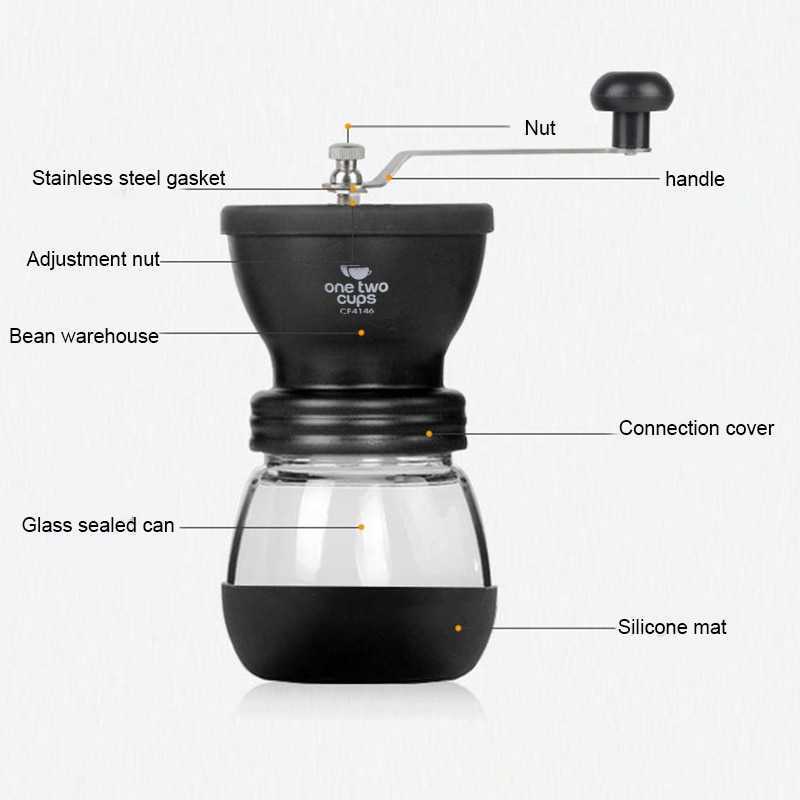 (100% BARANG ORI) One Two Cups Alat Penggiling Kopi Manual Coffee Grinder - CF4146