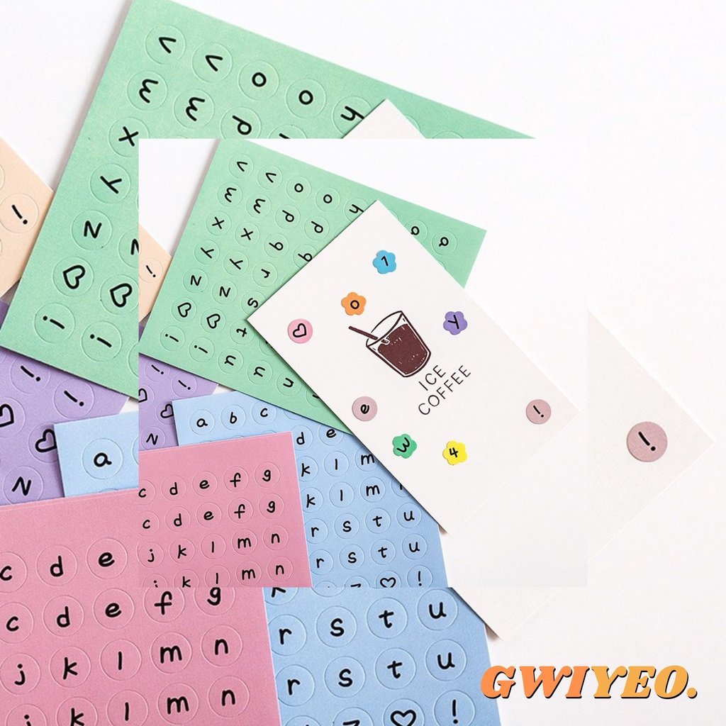 Alphabet Sticker Mini Scrapbook DIY Journal Sticker Aesthetic