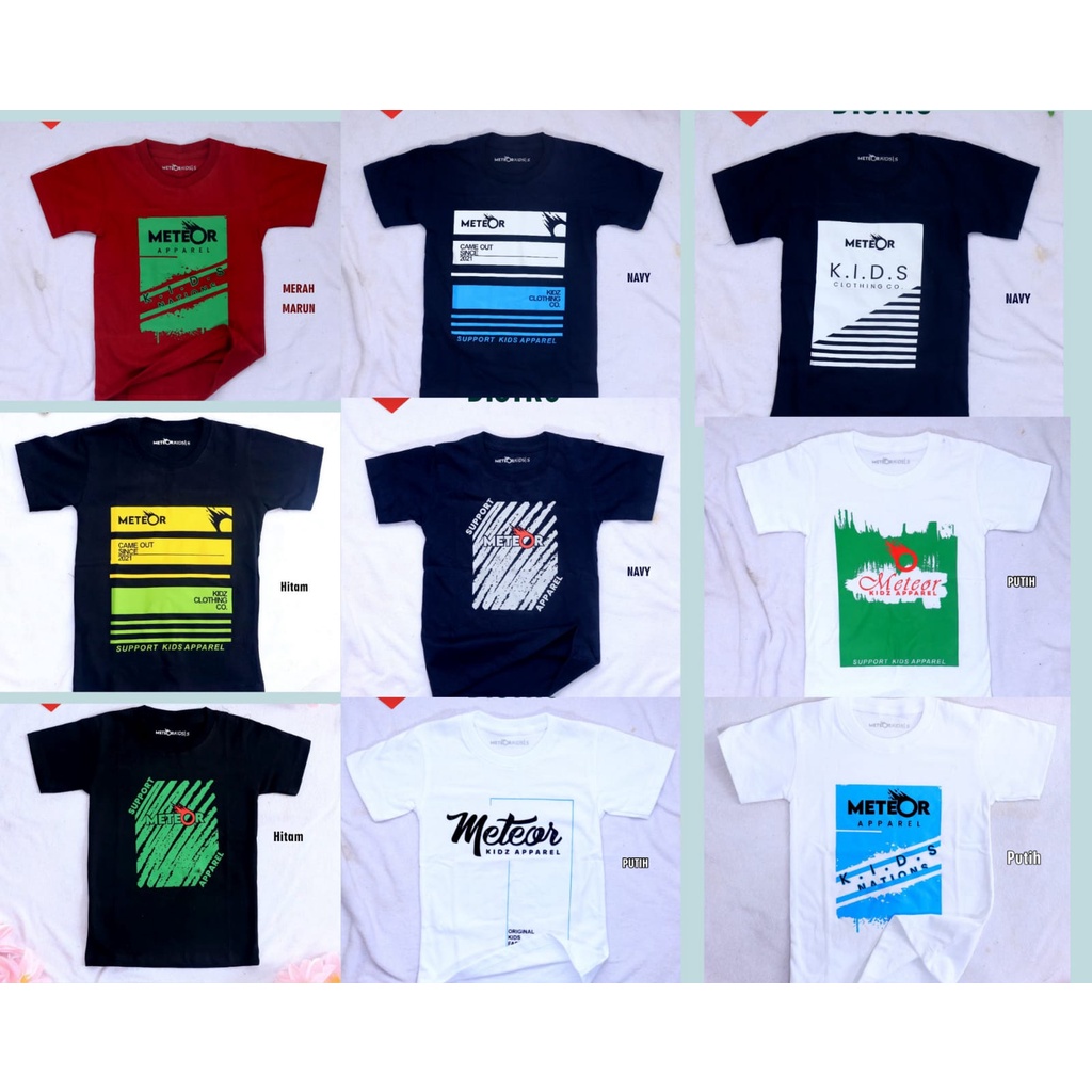 Baju Kaos Anak Laki-Laki 1-6 Tahun Distro Casual Murah