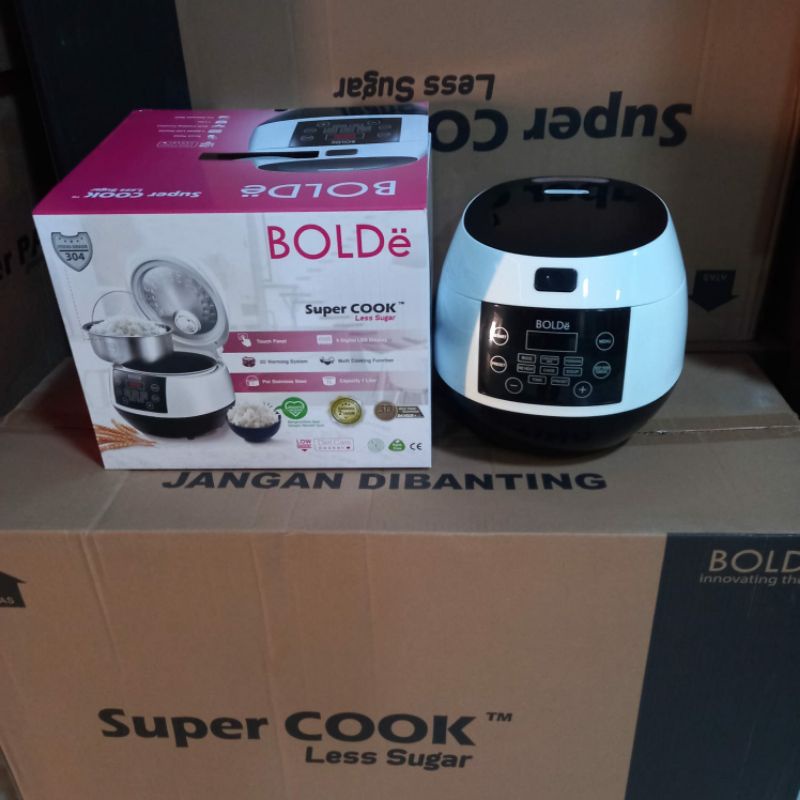 BOLDE Super Cook Less Sugar/BOLDE Rice Cooker 1 Liter Low Carbo 400 Watt