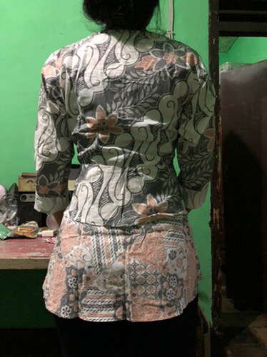 Tey-17 Batik Wanita Asj Sa Hrb026 Kenongo Kemeja Tosca Pendek