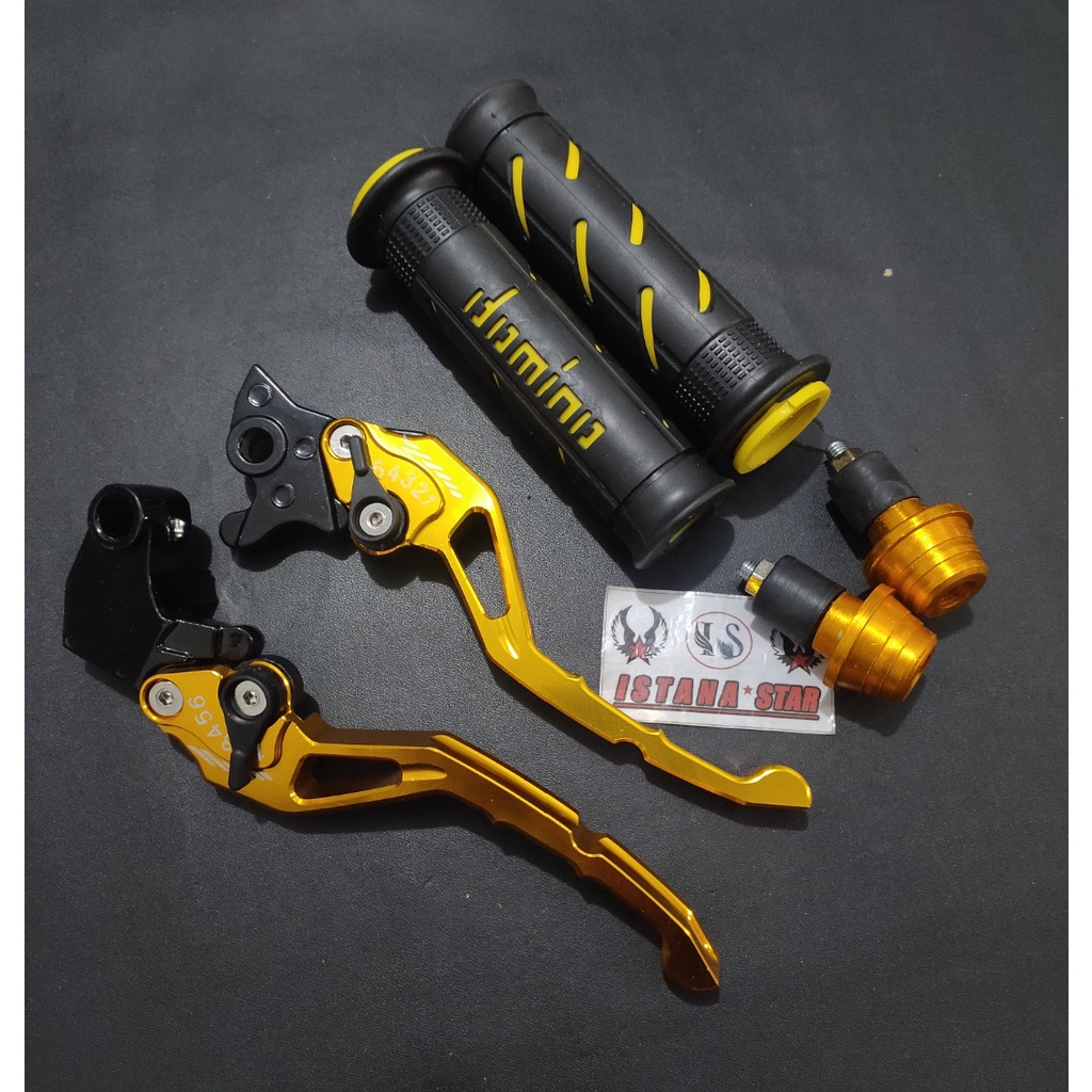 HANDLE REM KOPLING YAMAHA VIXON OLD VIXION NEW PLUS GRIP DOMINO SISIK+JALU STANG CNC