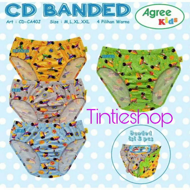 Celana Dalam Anak Cowok Banded Agree isi 3pcs