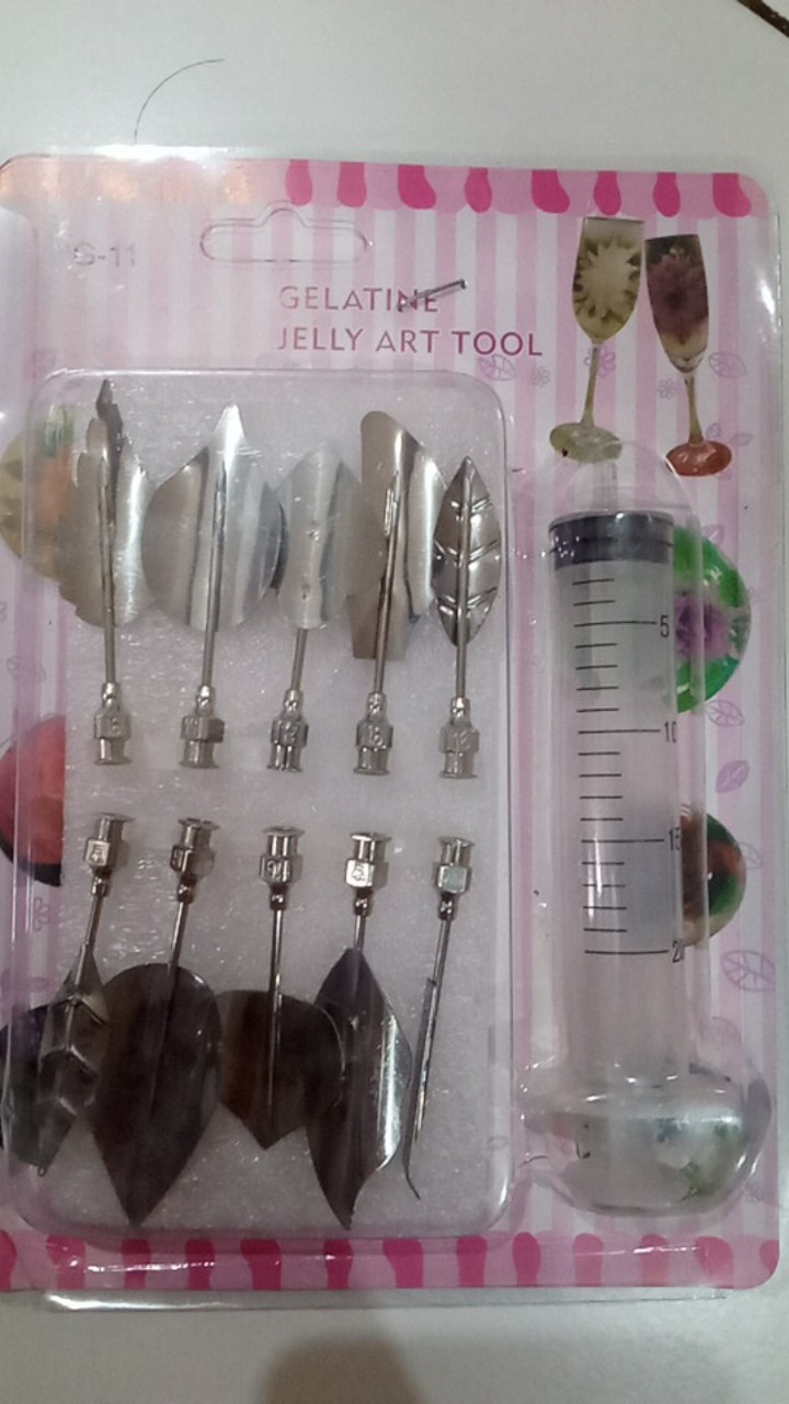 Jelly Art Tools Set / Suntikan Gelatin Penghias Puding 3d