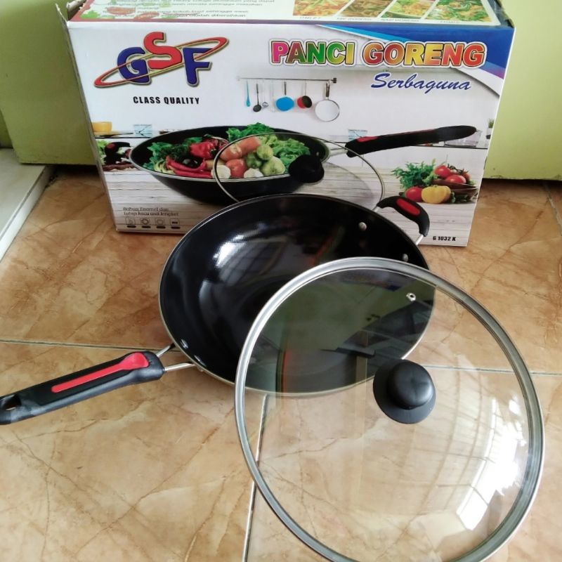 Panci Goreng Serbaguna Enamel GSF G-1032K