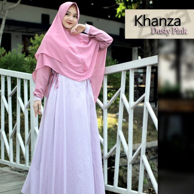 Khanza Gamis Set Syari Katun Jepang Salur