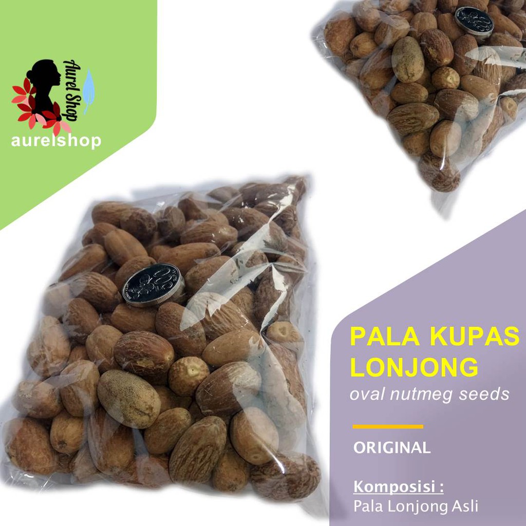 

Biji Pala Kupas Lonjong 250 g, 500 g, 1 kg (Nutmeg seeds)