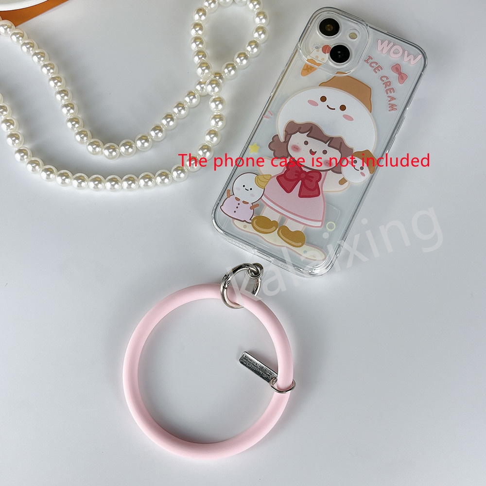 Strap Lanyard Elastis Bahan Silikon Untuk iPhone