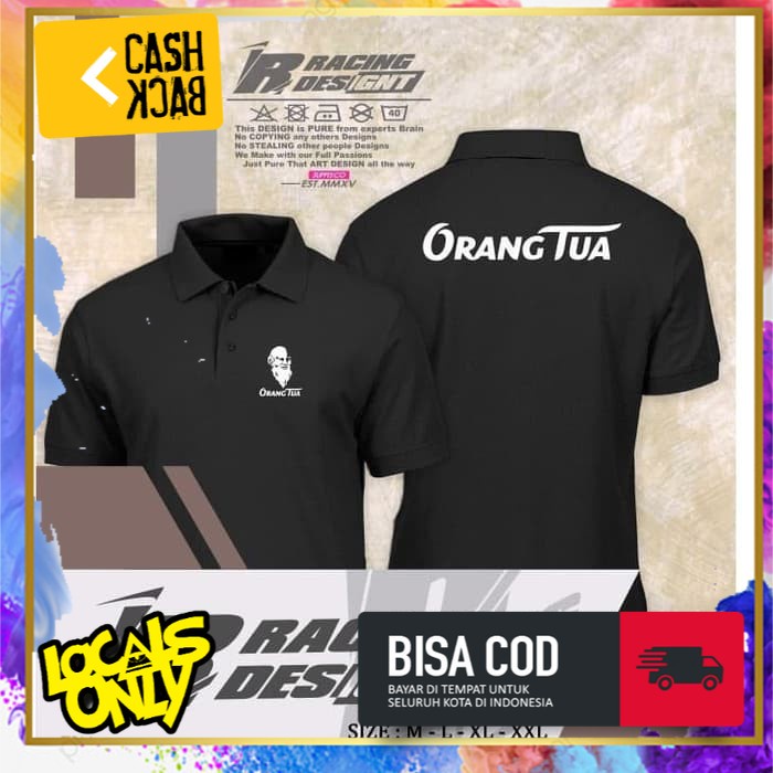 PROMO. Kaos Polo Cap Orang Tua Kualitas Distro Baju Laki Laki wanita Dewasa, Kaos Polo Pria Wanita, 