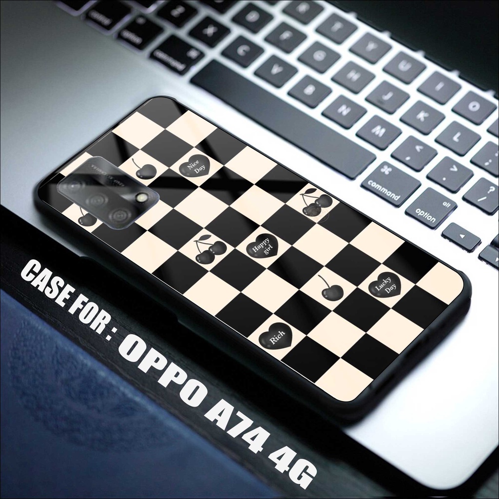 SRC Case OPPO A74 / A95 CATUR LOVE Hardcase Glossy 2D Terbaru Casing OPPO Sarung Hp OPPO Softcase OP