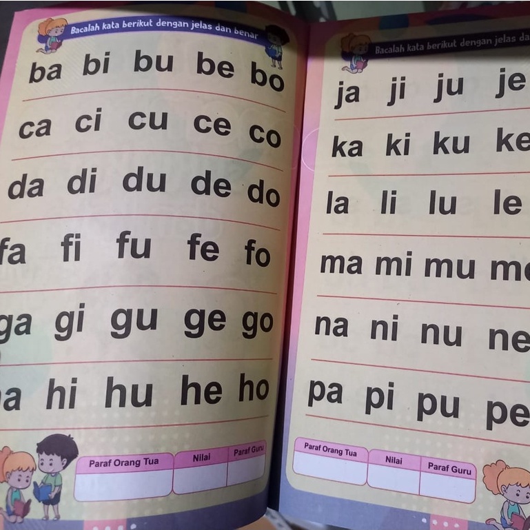 Buku Belajar Anak Pintar Membaca Suku Kata dan Kata Brian Publisher Full Color