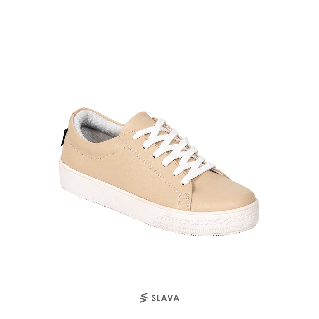 SLAVA - Blossom Black Sepatu Sneakers Wanita - Original Footwear-Cream