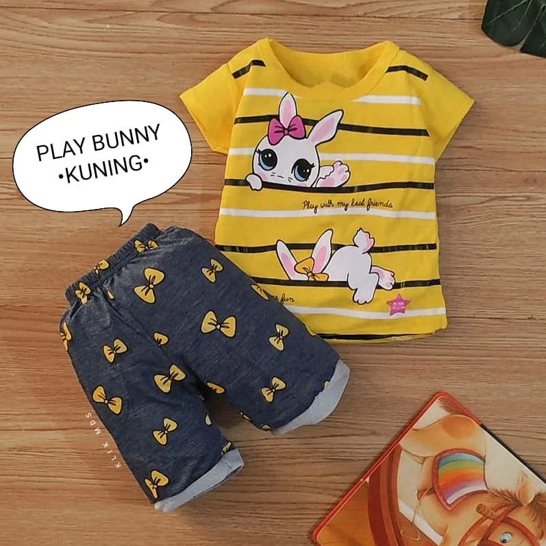 Klik Mds Setelan Baju  Bayi Perempuan Atasan dan Celana Motif Set Cewe 3 Ukrn Estimasi Usia 0-12 Bln