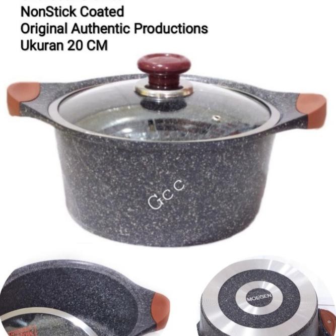 Panci Sup Anti Lengket Marbel Granit/Keramik Germany Wok Pan 20Cm