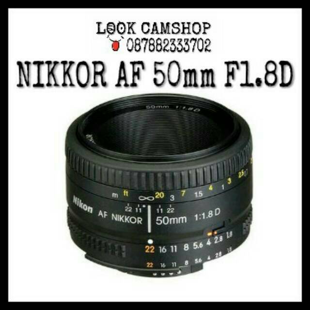 LENSA FIX KAMERA DSLR NIKON NIKKOR 50mm F1.8D FOR D3100 D3200 D3300 D3400 D5000 D5100 D5200 D5300