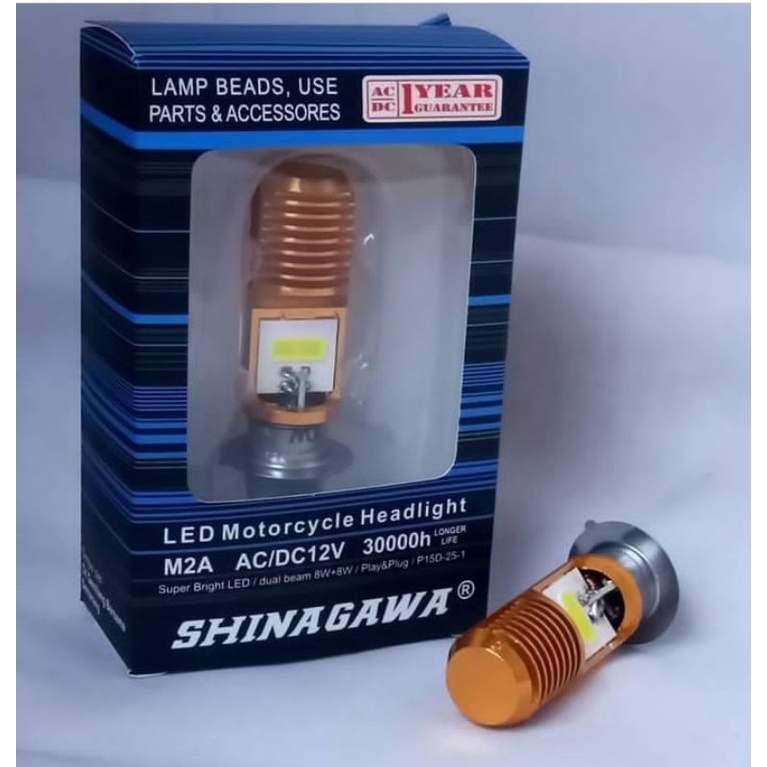 Lampu Motor H6 LED halogen AC DC matic bebek- Lampu utama h6 putih terang 12v  Shinagawa