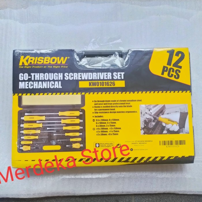 KRISBOW SCREWDRIVER SET 12 PCS