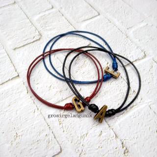 SINGLE WATERPROOF Gelang  Insial Custom GELANG  NAMA INISIAL 