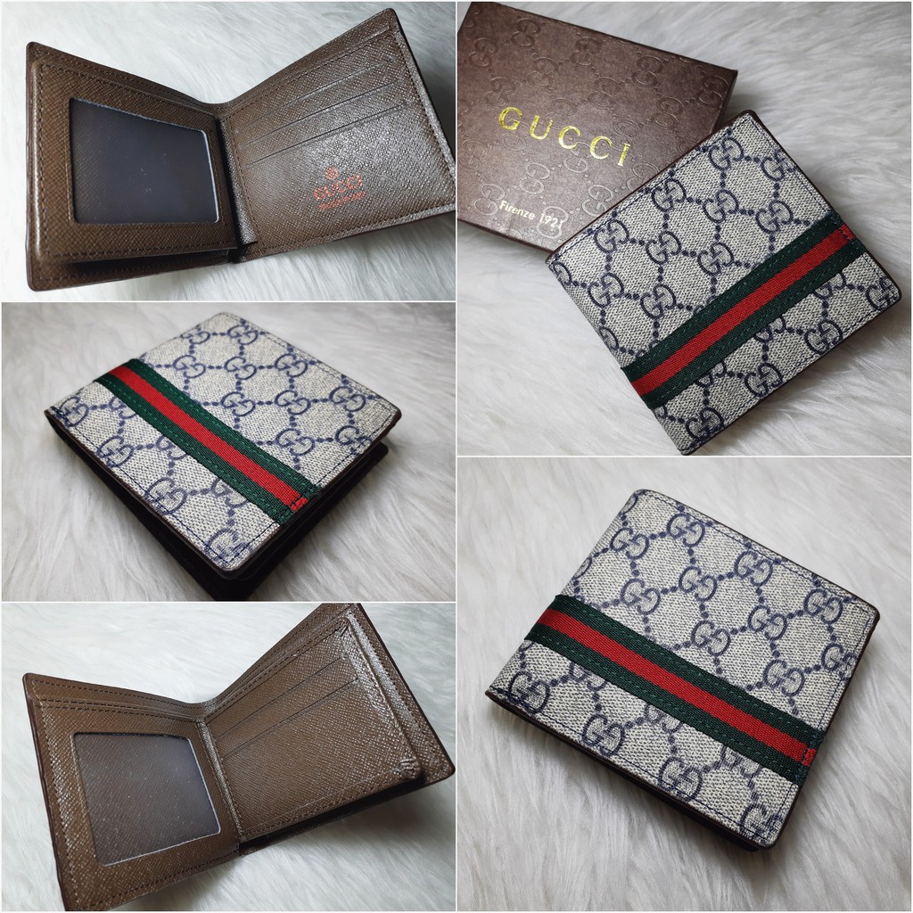 Dompet Kulit Pendek Branded Import Leather Cowok Pria Gucci Murah 02