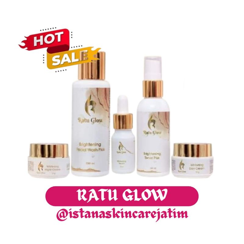 Ratu Glow Skincare Original BPOM paket acne brightening jerawat flek kusam Lo