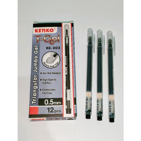 

PEN KENKO T-GEL KE-3030 0.5MM/ BOLPEN T-GEL KENKO/ TRIANGULAR PEN
