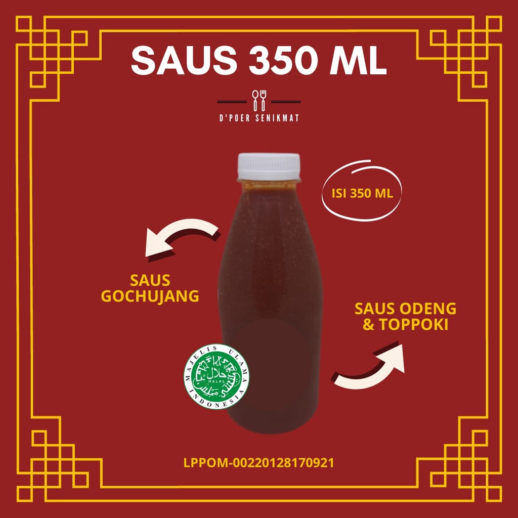 

Saus Topokki 350 ml / Saus Gochujang / Saus Odeng / Saus Korea