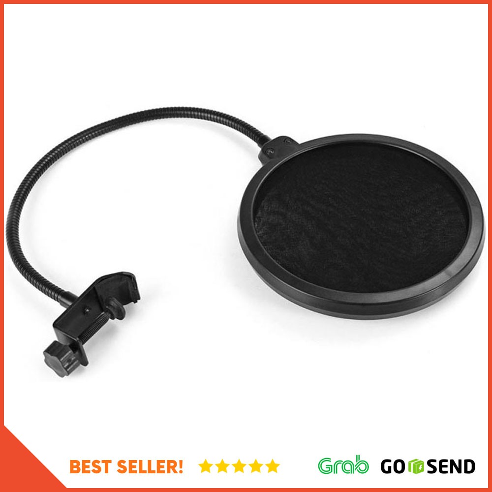 Pop Filter Layer Ganda Mikrofon BOP - MPF-6 - Black