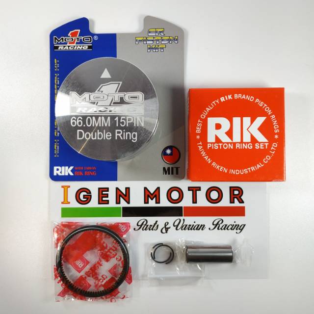 Piston 66 mm Pen 15 Double Ring MOTO 1