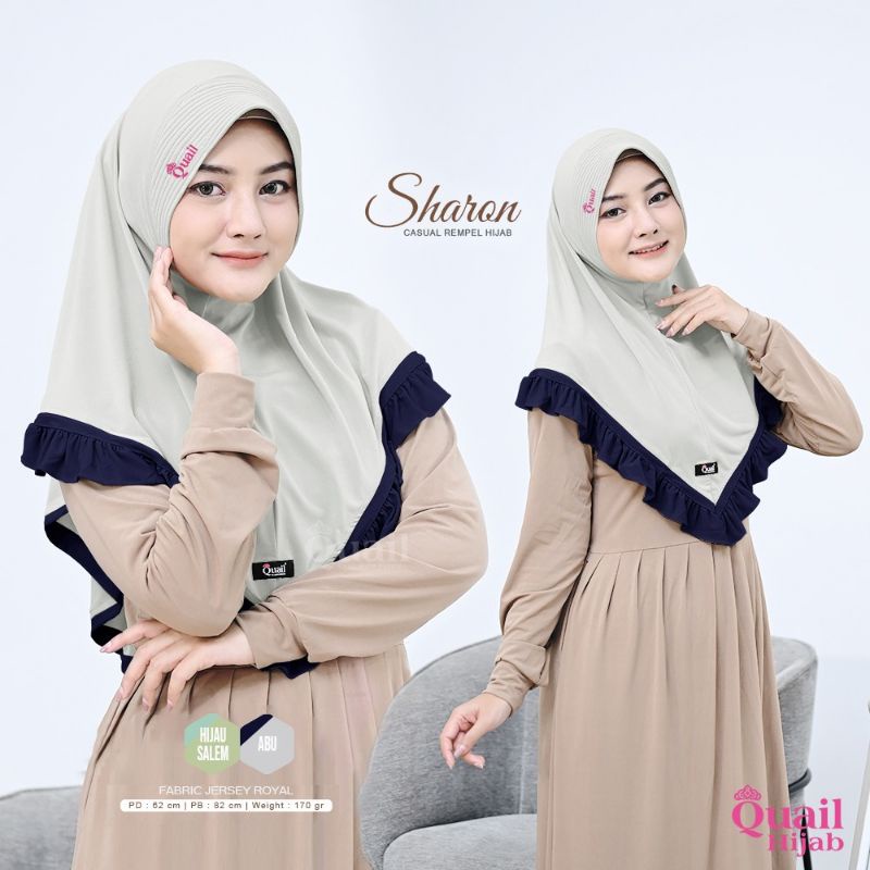 SHARON ORIGINAL QUAIL HIJAB | JILBAB JERSEY QUAIL | JILBAB ABU | JILBAB RAMPEL QUAIL