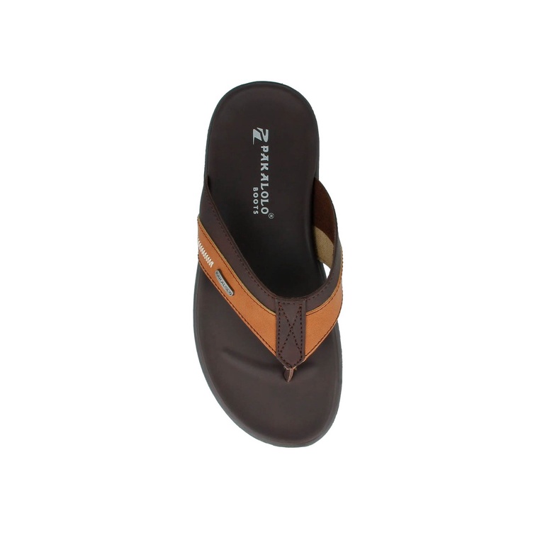 SANDAL JEPIT PAKALOLO PRIA ORIGINAL CASUAL KULIT ASLI COKLAT PB08