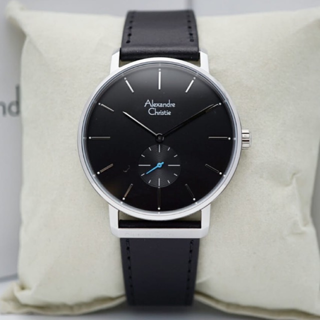 Jam Tangan Pria/Cowok Alexandre Christie AC 8572 Silver Black.Original Garansi Resmi 1 Tahun