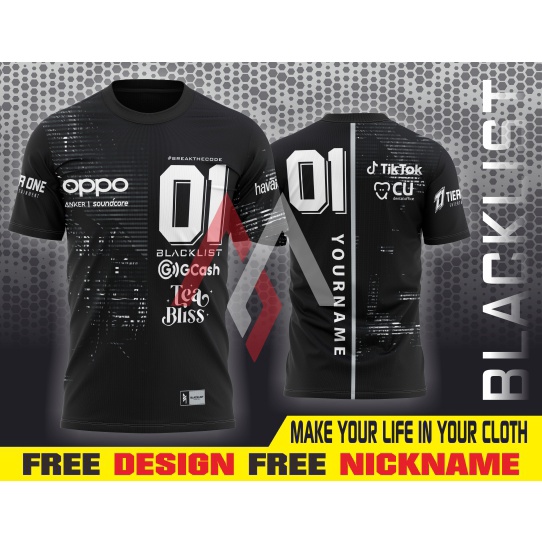 JERSEY BAJU BLACKLIST INTERNATIONAL NEW M3 WORLD CHAMPIONSHIP MPL PHILIPPINES  MOBILE LEGENDS PUBG M