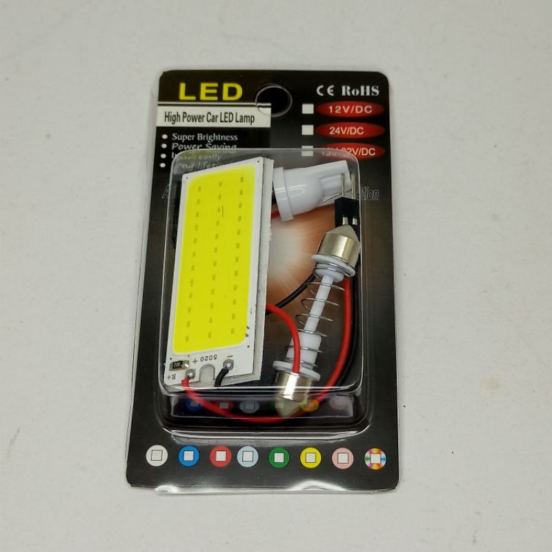 Lampu LED Kabin/Plafon Mobil 36 Titik Bisa Pakai di Motor (FCOB-36)