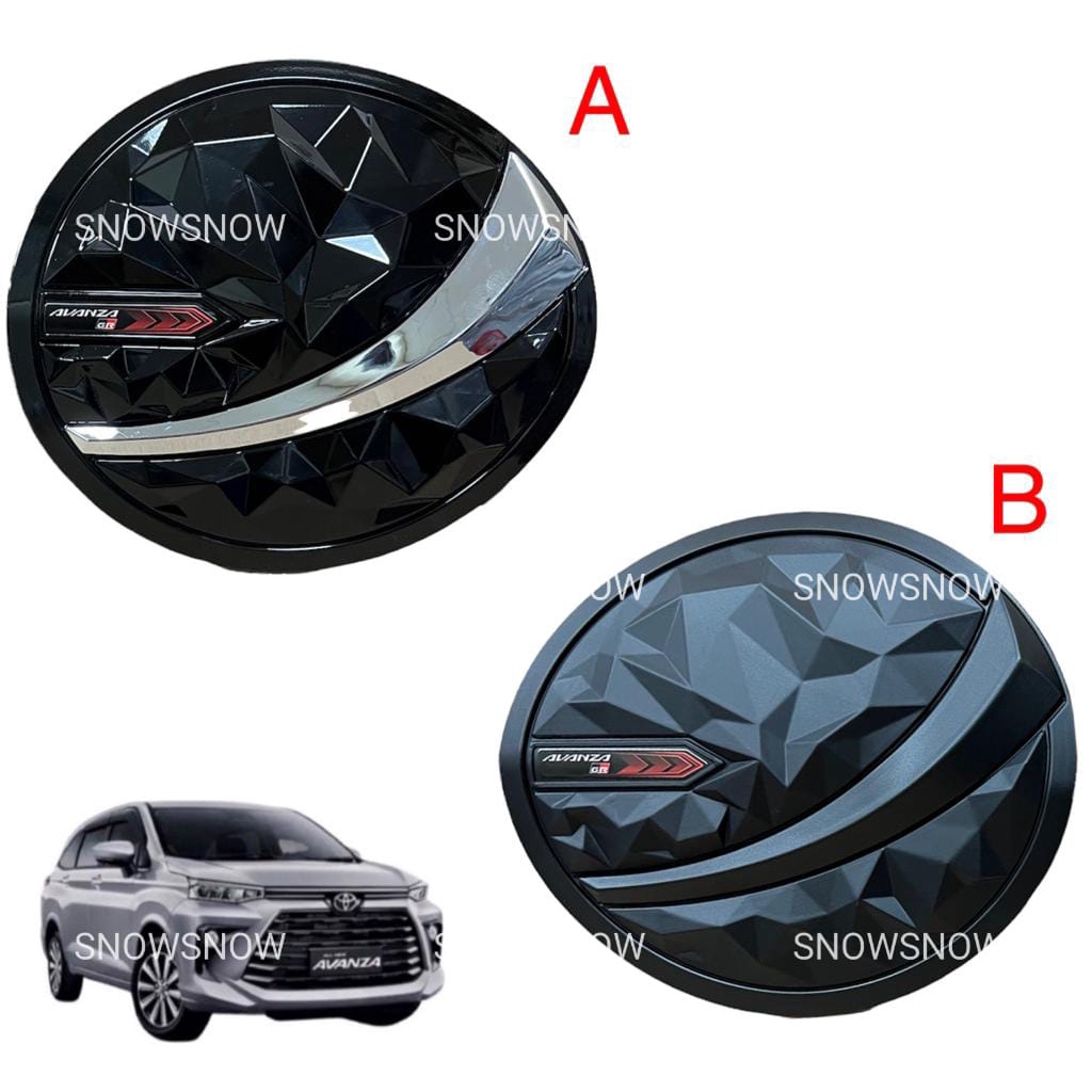 Tank Cover Avanza Xenia 2021 2022 UP Diamond Hitam Chrome