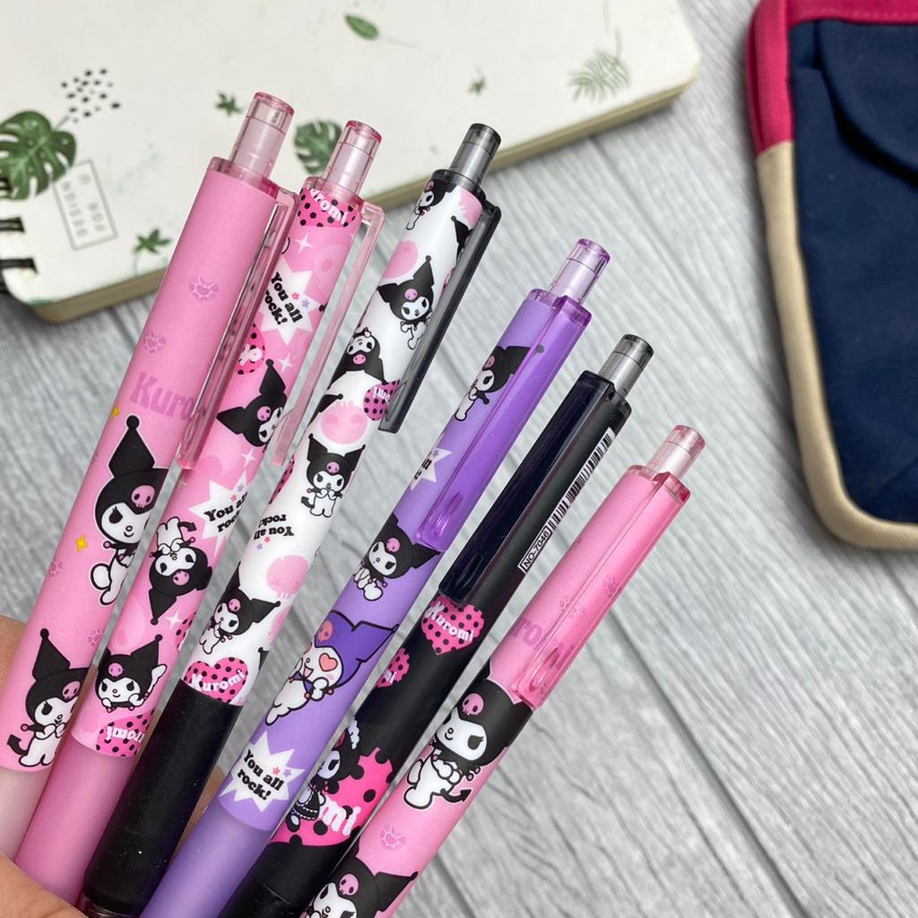 1 lusin (12pcs)Pulpen cetek mekanik karakter hewan lucu pen kekinian pen gel karakter imut lucu alat tulis kantor ready