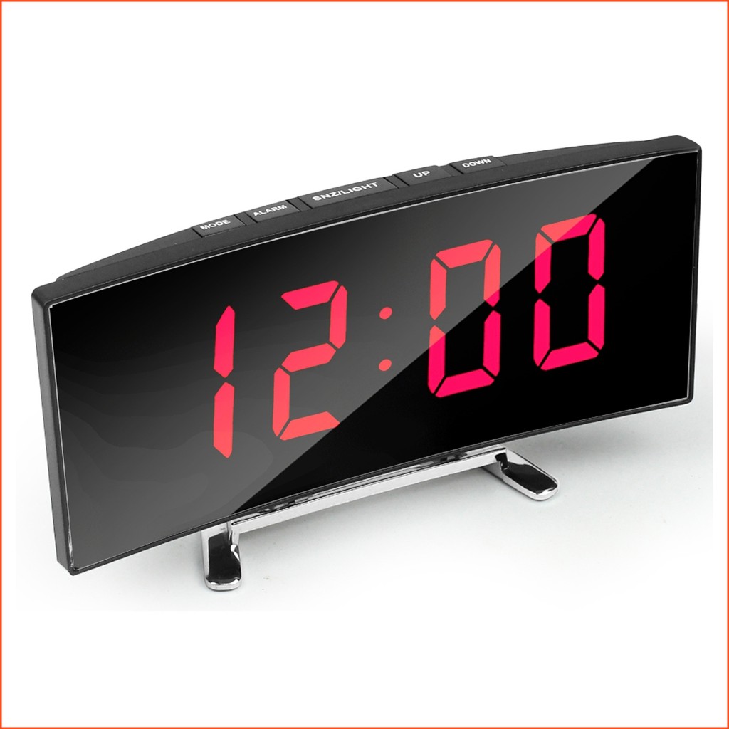 Sonifer Jam Meja Digital Led Weker Alarm Clock Mirror DT-6507 RED