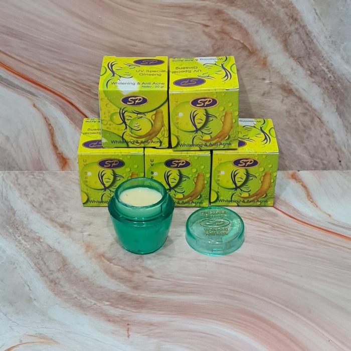 cream kream krim SP ginseng whitening & anti acne isi 12 pcs murah