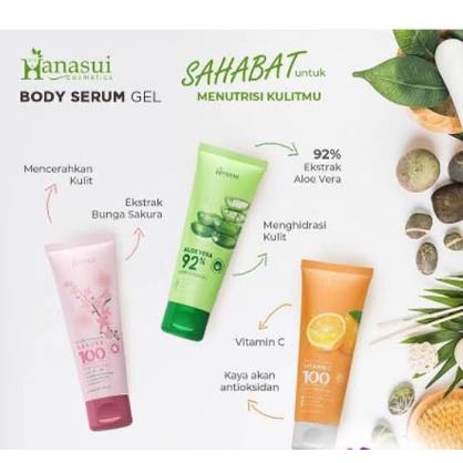 HANASUI Body Serum Gel 200 ml - Aloevera | Sakura | Vit C