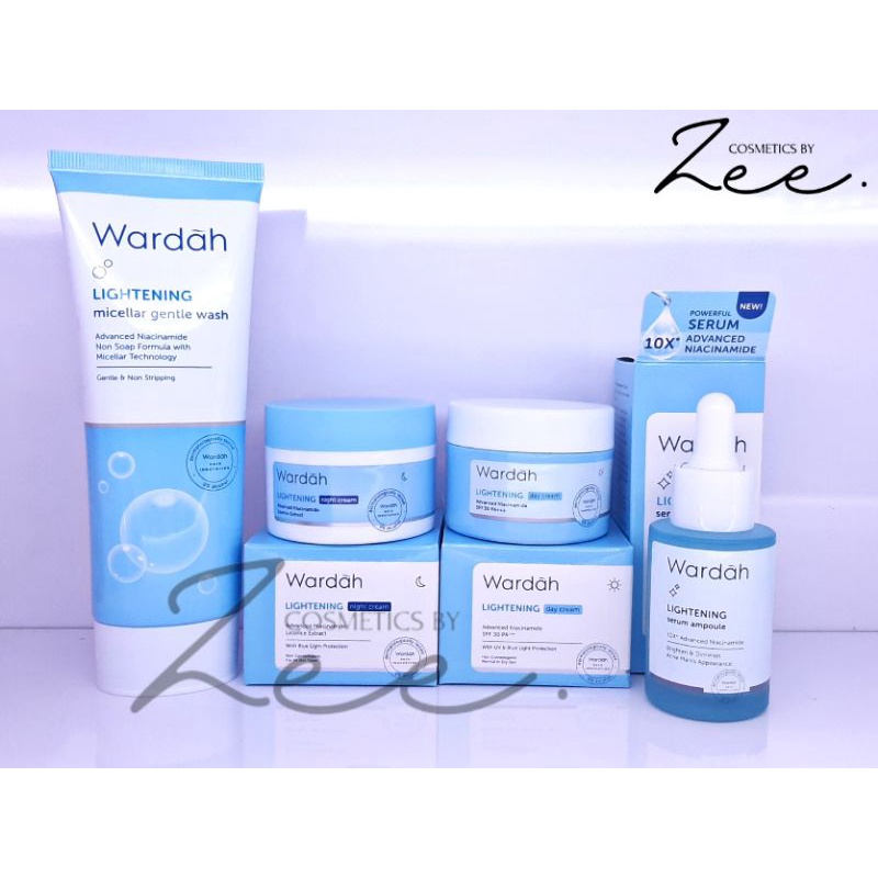 Wardah Lightening Paket Lengkap | Paket Skincare Wardah Lightening | Wardah Lightening Series | ORIGINAL | BPOM-PAKET G BESAR 4 ITEM