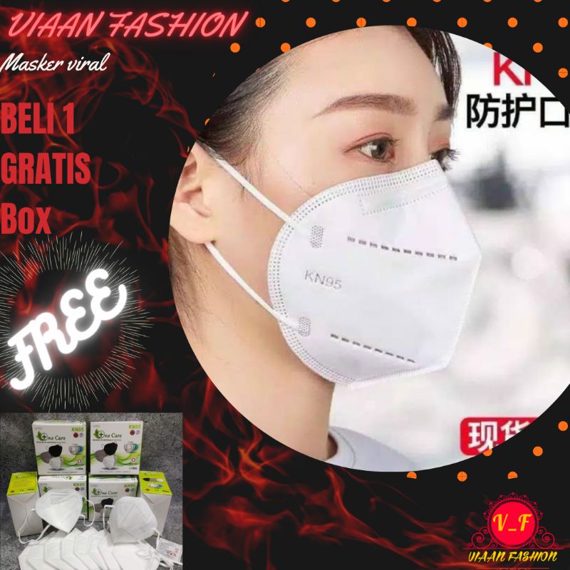READY√ Masker Earloop KN95 Original Warna Putih Non Hijab Face Mask 3D N95  MURAH TERBARU VIRAL