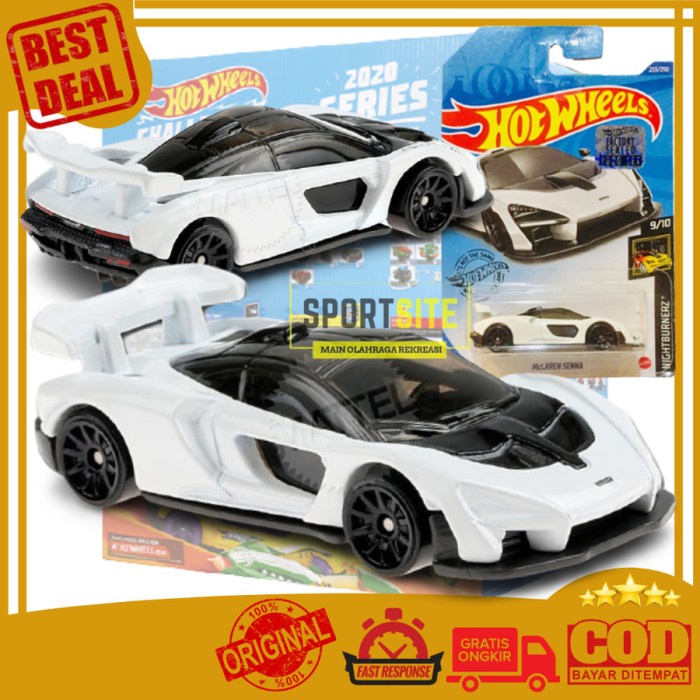 COD Hot Wheels Mclaren Senna Mainan Anak Die Cast Mobil Balap Hotwheels - Putih Fs DISKON